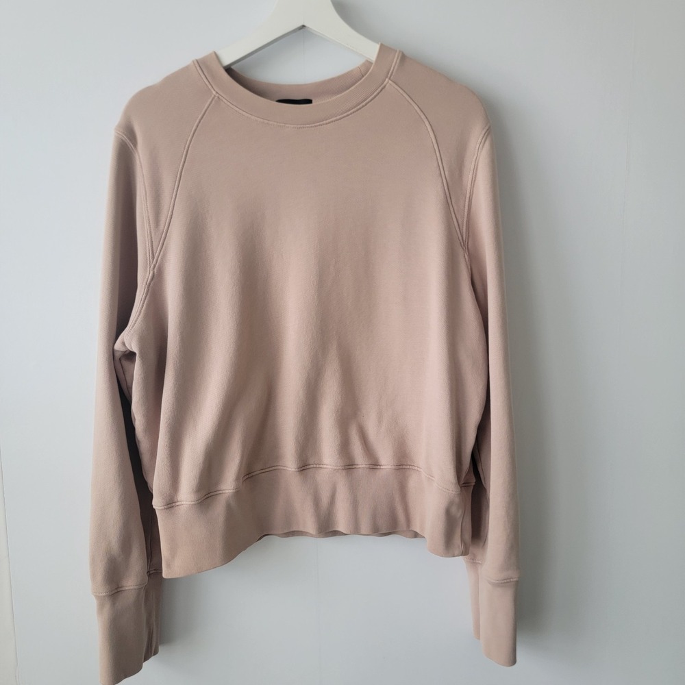ATM Women's French Terry Garment Dye Vintage Raglan Sweatshirt size L Athleisure